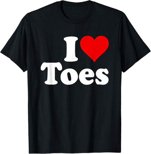 Men&Women, I Heart Toes, I Love Toes, T-Shirt.