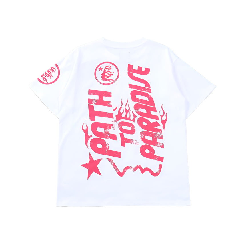 Hellstar "Path To Paradise" White T-Shirts
