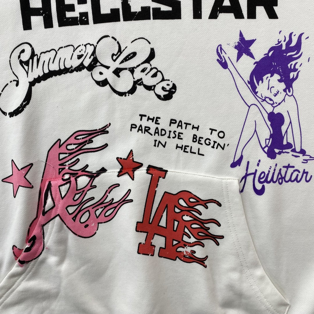 Hellstar White Hoodie