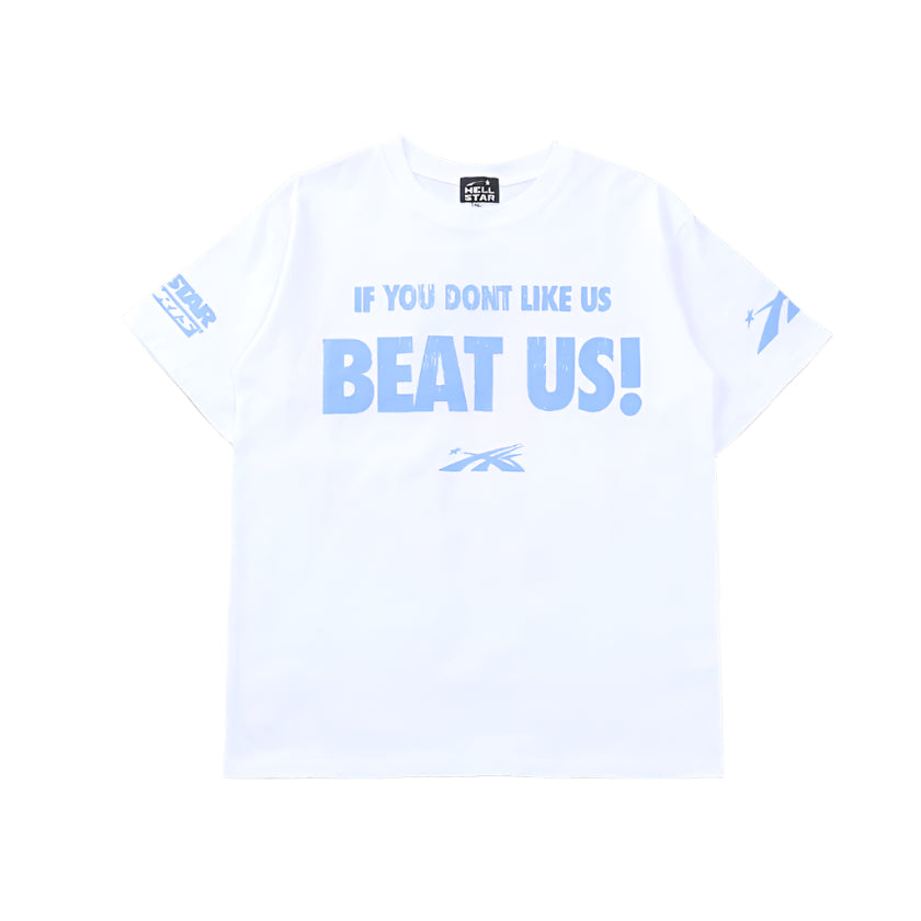 Hellstar "Beat Us" White T-Shirts