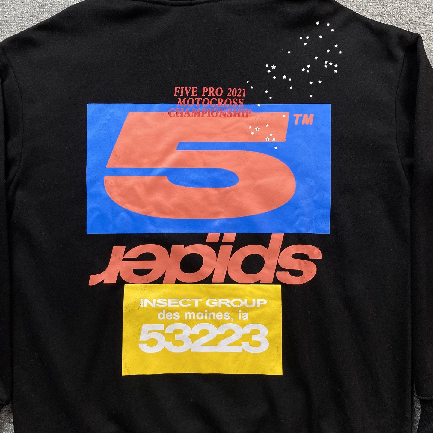 SP5DER ADULT HOODIE BLACK