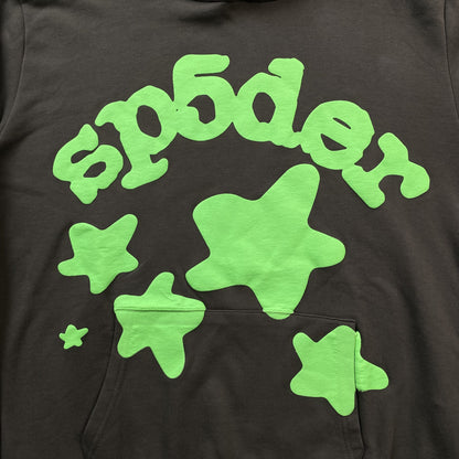 SP5DER BELUGA HOODIE SLATE GREY/GREEN