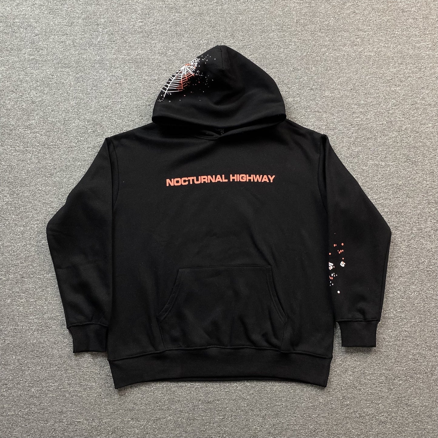 SP5DER NOCTURNAL HIGHWAY HOODIE BLACK