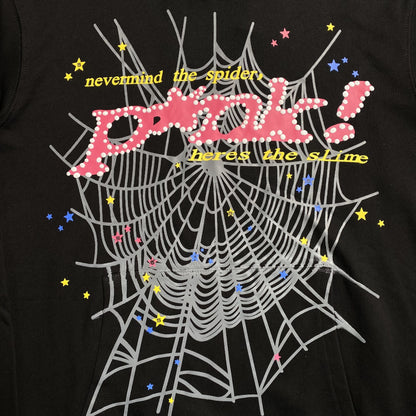 SP5DER P*NK HOODIE BLACK